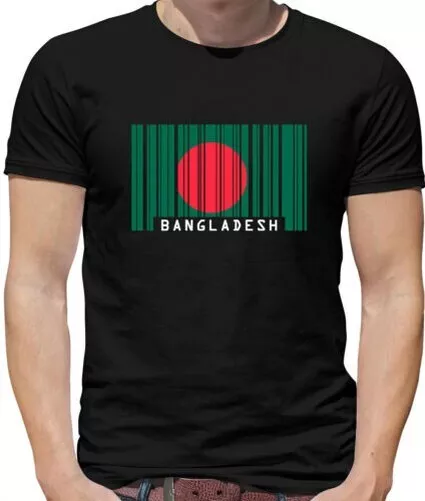 Bangladesh Barras Estilo Bandera - Camiseta Hombre - Bangladés País Viaje