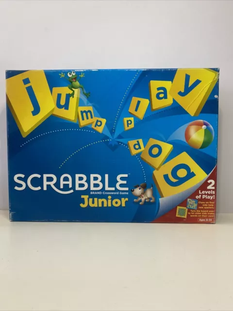 SCRABBLE Junior Board Game Crossword Game Mattel Games - GOOD CONDITION!