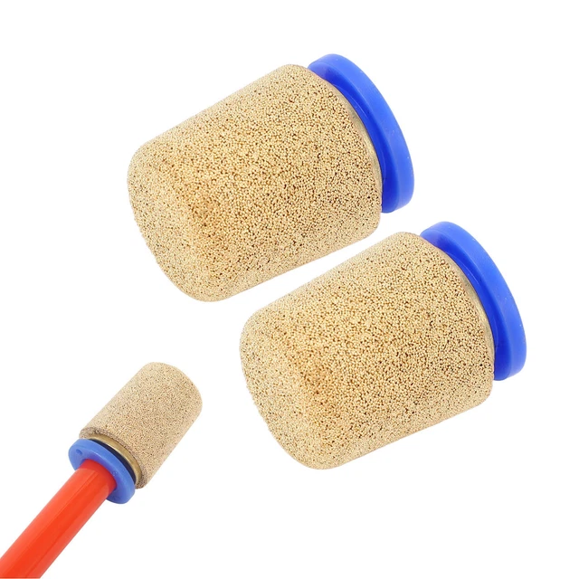 2Pcs Pneumatic Exhaust Muffler Pipe Connection Noise Filter Brass Silencer♡