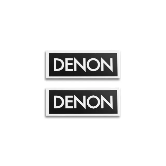 2pcs Denon Turntable Badge Logo Emblem  Aluminum 50mm(1.97")X20mm(0.79")