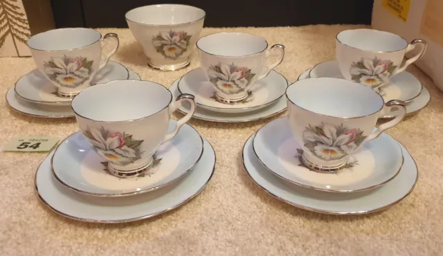 Royal Stafford bone china white lady 16 piece tea Set