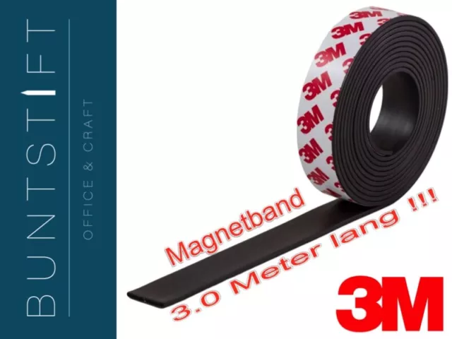 Magnetband 3,0 Meter oder Musterstück - selbstklebend mit 3M Qualitätskleber 2