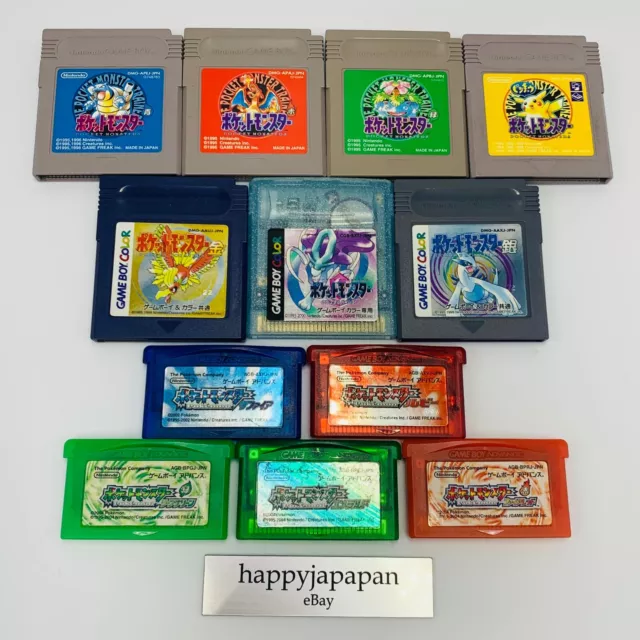 Pokemon Video Games GB GBC GBA Series choice Cartridge Only Japanese Ver.