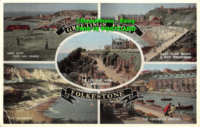 R356384 Greetings from Folkestone. Lansdowne Production. 1954. Multi View