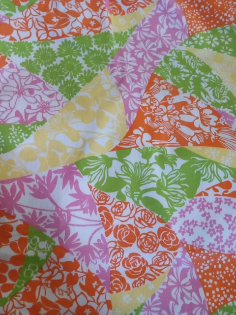 Vintage 60's 70's Floral Flower Fabric Material Sewing Craft BOHO Hippie Roses