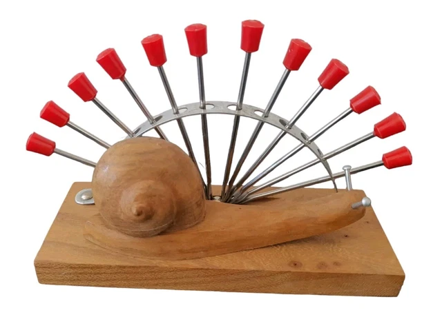 Piques Apéritif Escargots Vintage, Métal Argenté Avec Perle Naturelle, Lot