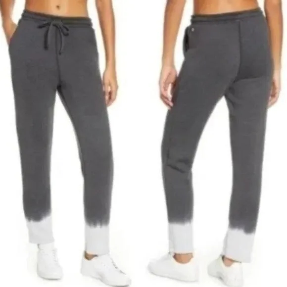 Zella Forged Dip Dye Straight Leg Sweatpants w/pockets in Gray Size S NWT