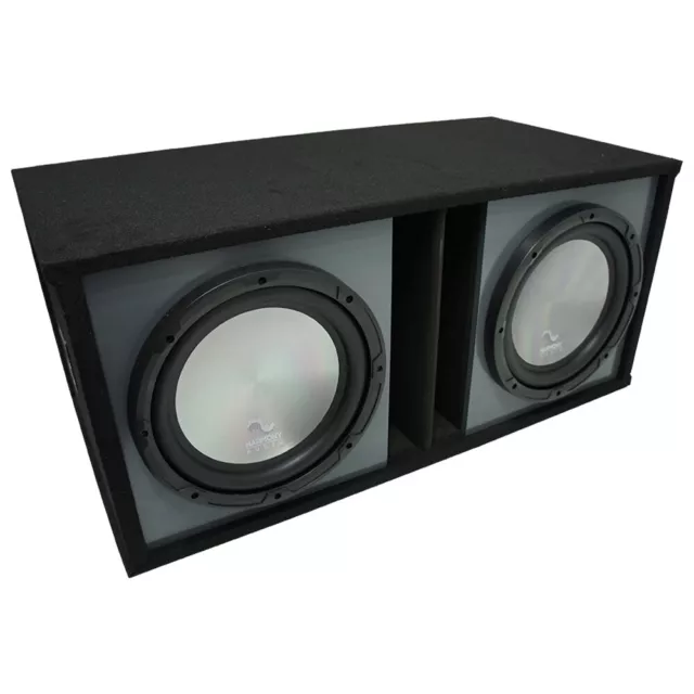 Universal Car Stereo Paintable Ported Dual 12" Harmony A122 Sub Box Enclosure