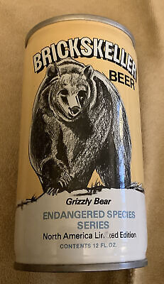 BRICKSKELLER ENDANGERED SPECIES GRIZZLY BEAR Beer Can Pittsburgh, PA