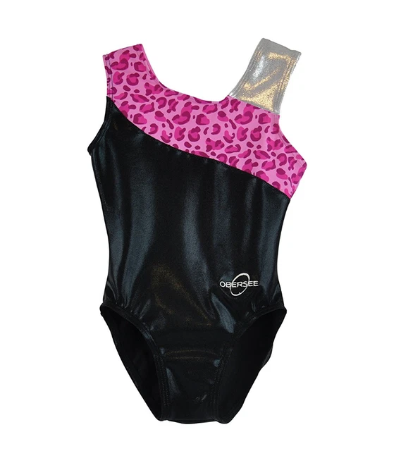 OBERSEE GIRLS GYMNASTIC Leotard Sleeveless Small CS 46 Metallic PINK