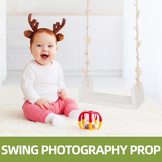 Set of 2 Photography Props Newborn Photoshoot Swing Toddler Baby Boy 2
