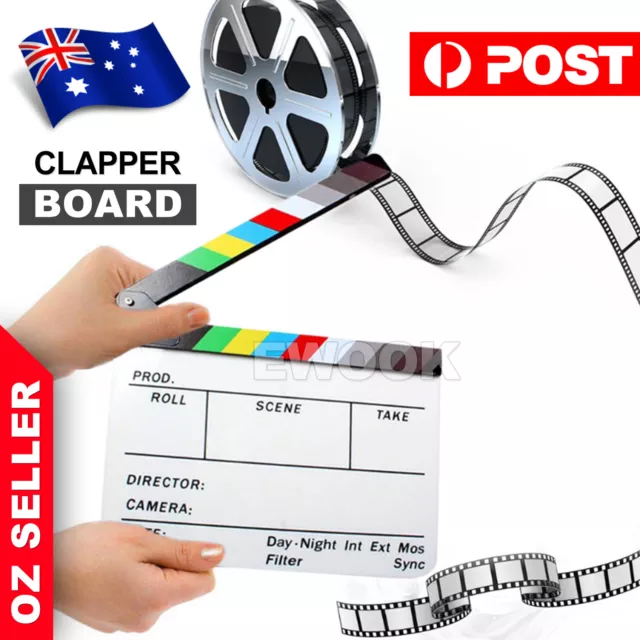 Clapperboard Clapper Board TV Movie Slate Colorful Clapboard Clapper Board Film