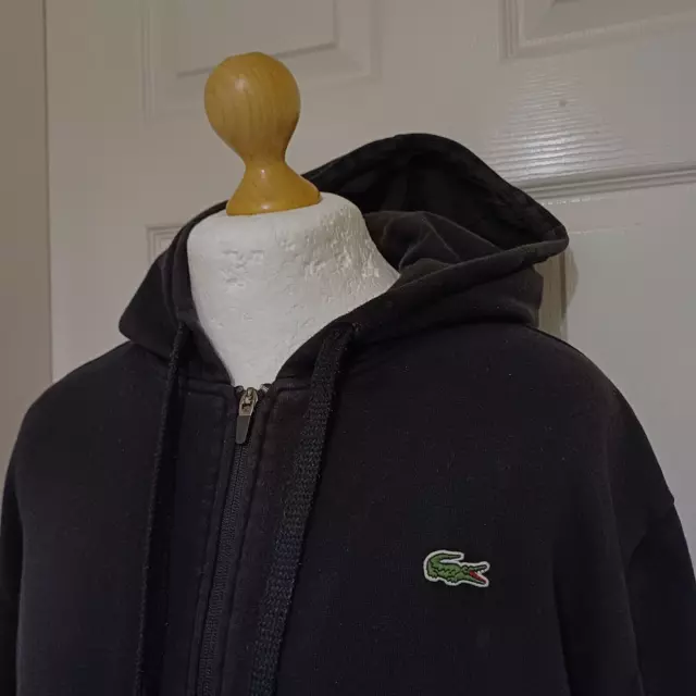 Lacoste  Size 7 XXL/XXXL 54" Loose Fit  Full Zip   Hoodie  100% Genuine