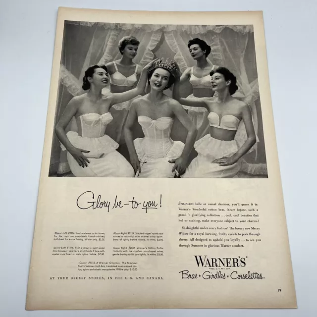1952 SEXY WOMEN Bras Girdles Corselettes Warners Lingerie Vintage Print Ad  11572 £4.72 - PicClick UK
