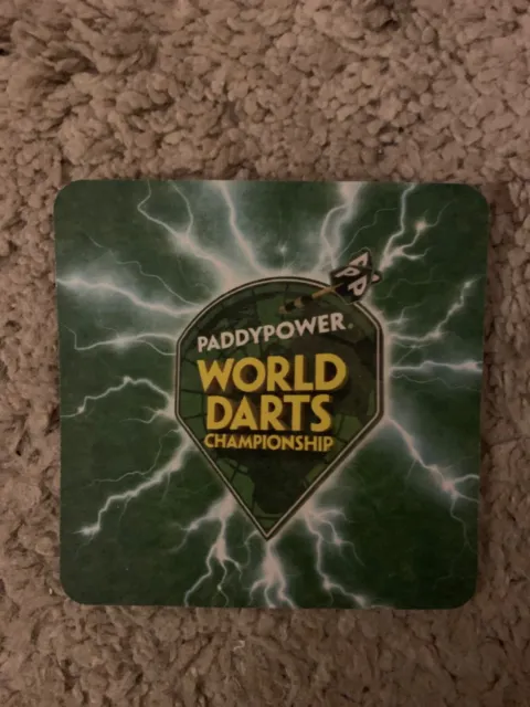 Paddy Power PDC World Darts Championship souvenir beer mat: Darts