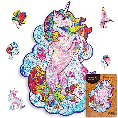 Original Wooden Jigsaw Puzzles - Inspiring Unicorn, 700 pcs Size Royal