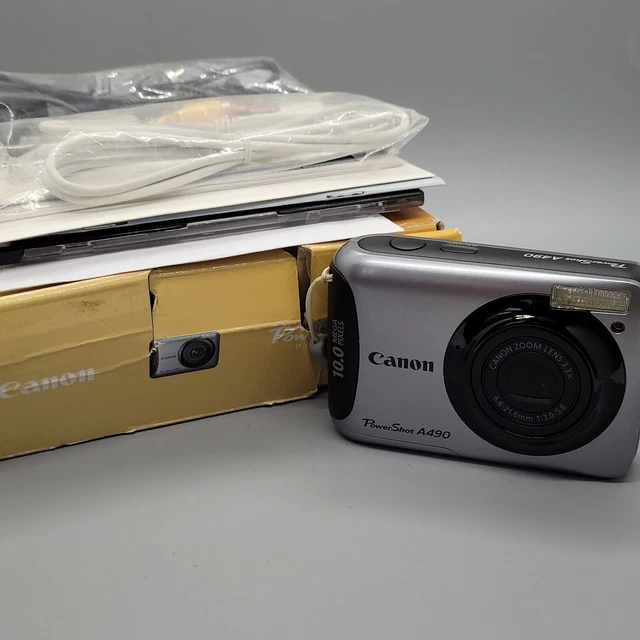 Canon PowerShot A490 10,0 megapixel fotocamera digitale compatta argento testato