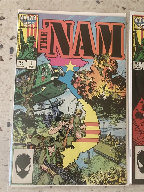 The Nam 1, 3, & 23 VF- to NM- Marvel Copper Age, 1986 Great Series 2