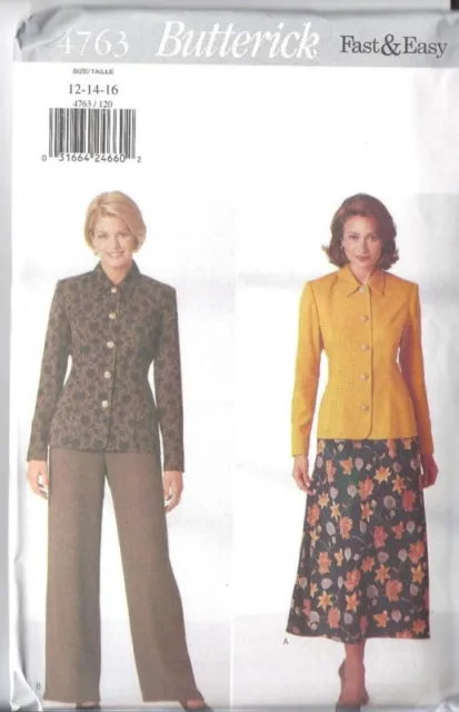 4763 UNCUT Butterick Sewing Pattern Top Skirt Pants OOP Vintage SEW NEW FF