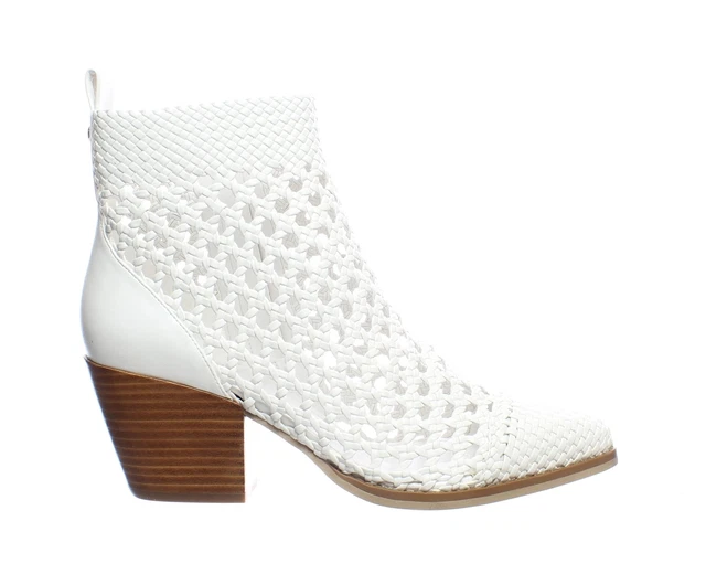 MICHAEL KORS WOMENS Augustine White Ankle Boots Size 7 33.14