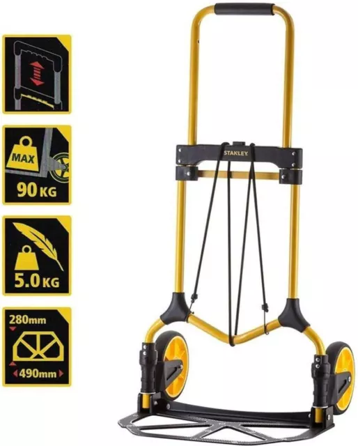 Stanley FT582 faltbare Sackkarre 90Kg Transportkarre Stapelkarre Handkarre Karre