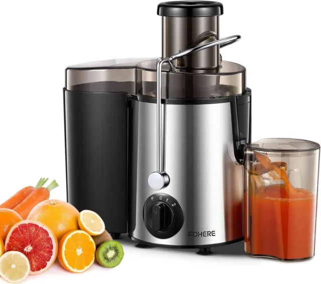 Juicer FOHERE Spremiagrumi Frutta e Verdura, Spremiagrumi Centrifugo con 3 Spe