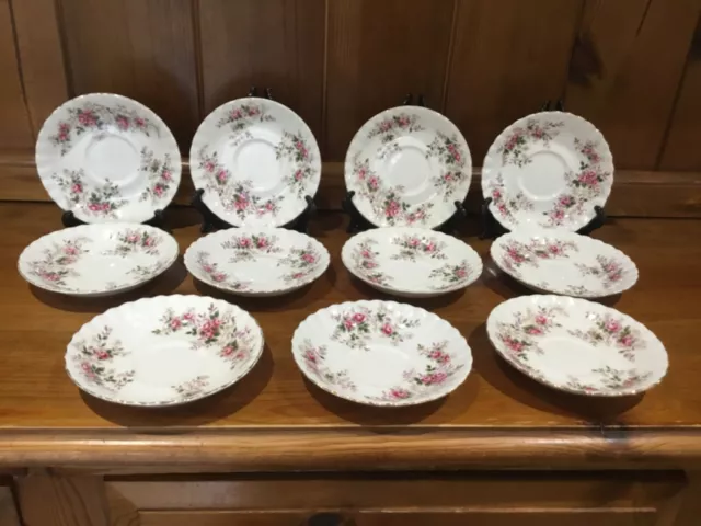 Royal Albert Lavender Rose 11 Saucers