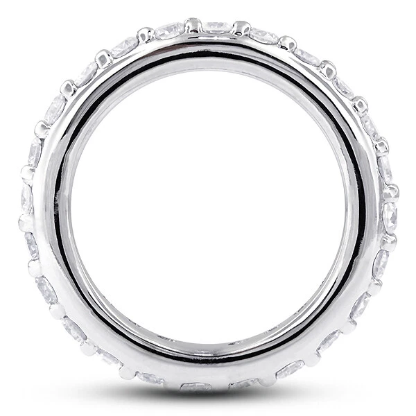 1ct F SI1 Round Earth Mined Certified Diamonds Platinum Classic Eternity Ring