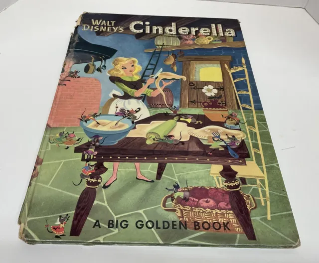 Walt Disney's Cinderella A Big Golden Book Adapted By Jane Werner 1950 Hardcover