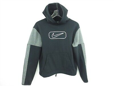 Nike Therma Girls' Pullover Training Hoodie Sweater Black/Silver Size X-Large