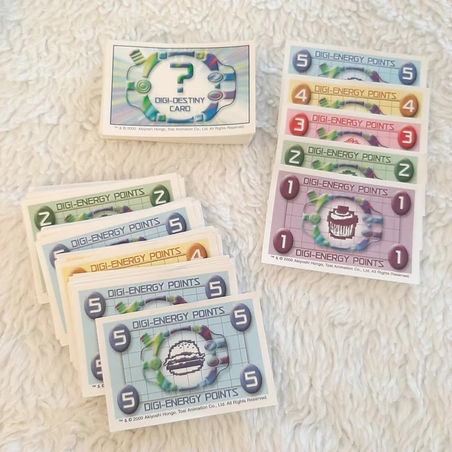 VINTAGE DIGIMON BOARD Game Replacement Digi Destiny Cards X40 Energy VINTAGE DIGIMON BOARD Game Replacement Digi Destiny Cards X40 Energy