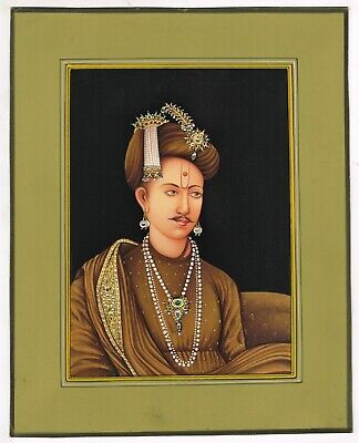Main Rajasthan Miniature Ancien Art & Peinture De Mewar Art École Sur Papier