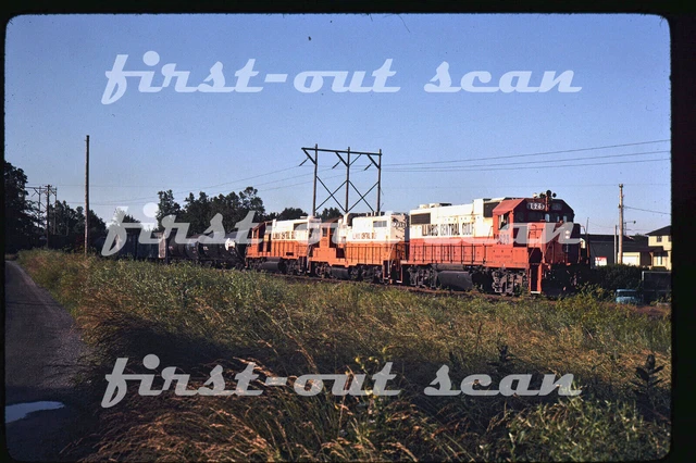 D Original Slide - Illinois Central Gulf ICG 9629 Action on 276 Decatur IL 1981