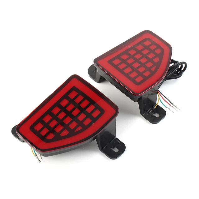 LED Sequential Bumper Lights For 2013-2015 Honda Civic Sedan | Smoked Lens | Brake Tail Turn Signals