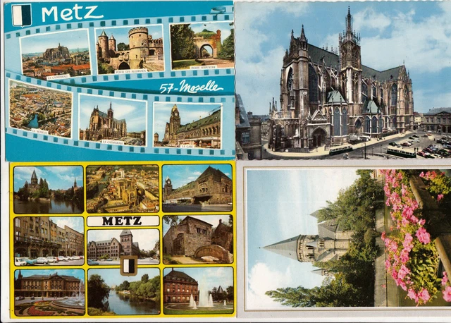 Lot of 4 postcards MOSELLE METZ 4