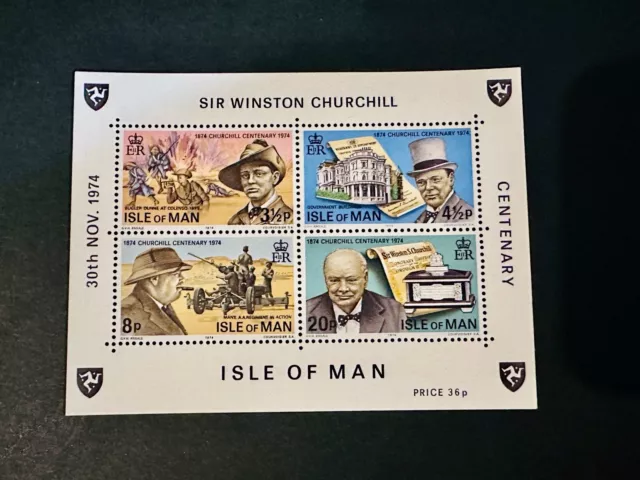 1974 Isle of Man Sir Winston Churchill MNH Mini Stamps Sheet