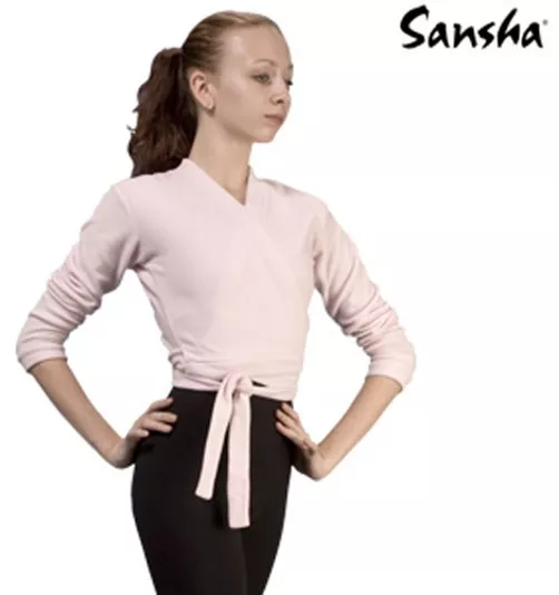 BALLETT WICKELJACKE "LUCY" Sansha kuscheliges Polarfleece  10Jahre =122/128 weiß