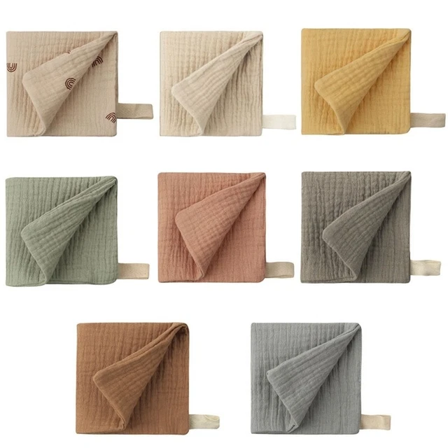 Baby Washcloths Natural Muslin Cotton Face Towels 9x9inch Kindergarten