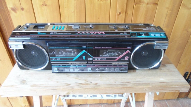 Boombox Ghettoblaster Toshiba SUGAR RT-SW9 radio cassette STEREO VINTAGE