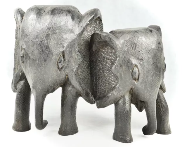 Elefanti in Legno - fermalibri - arte africana - etnica - decorazione libreria