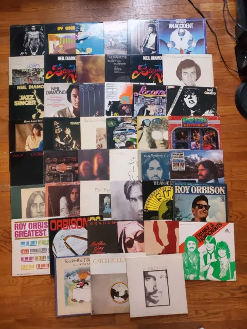 Lot Of 45 Classic Rock, Rock & Roll, More Vinyl Records; Ian Hunter, Cat Stevens