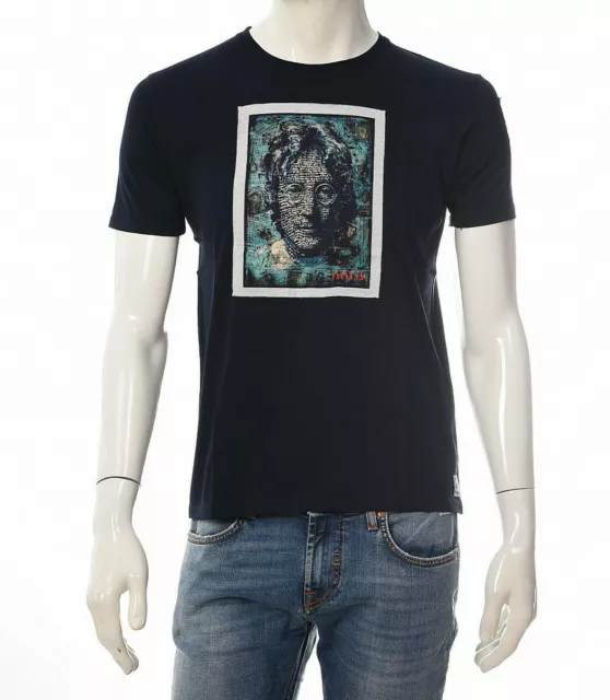 T-shirt Uomo Bob Company Icon Maglia Cotone Lennon Blu Grigia Bianca Nuova