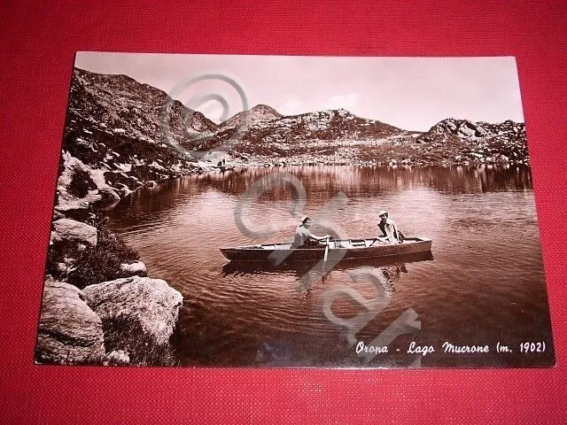 Cartolina Oropa - Veduta del Lago Mucrone 1955 ca.