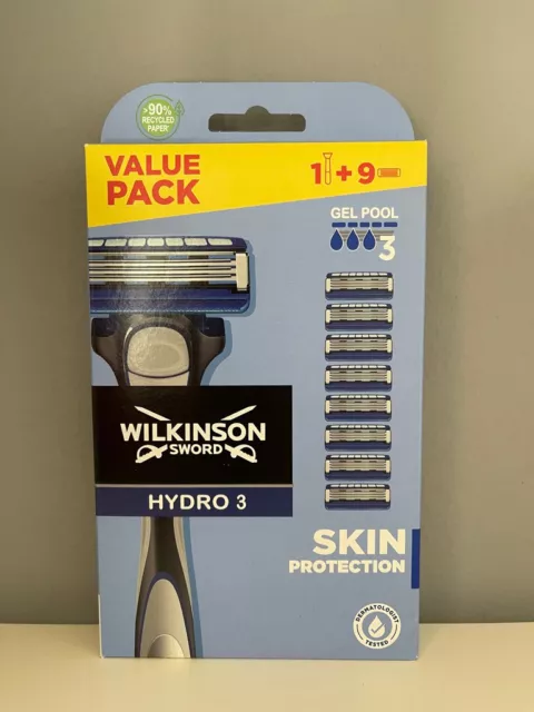 Wilkinson Sword Hydro 3 9Rasierklingen + 1 Handstück - NEU - OVP