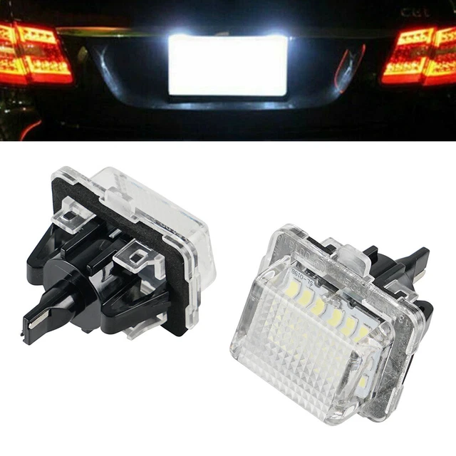 LED License Plate Lights - Xenon White 6000K For Mercedes W203 / Chrysler Crossfire