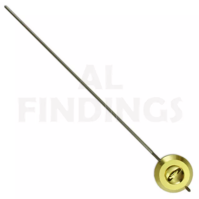 clock pendulum 32mm French bob brass with steel rod regulating nut clockmakers