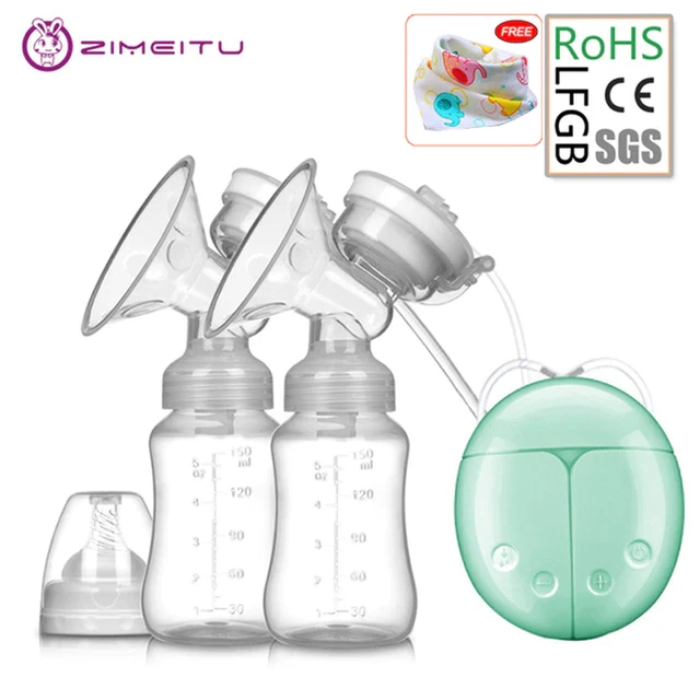 ZIMEITU Double Electric Breast Pumps Powerful Nipple Suction USB Electr