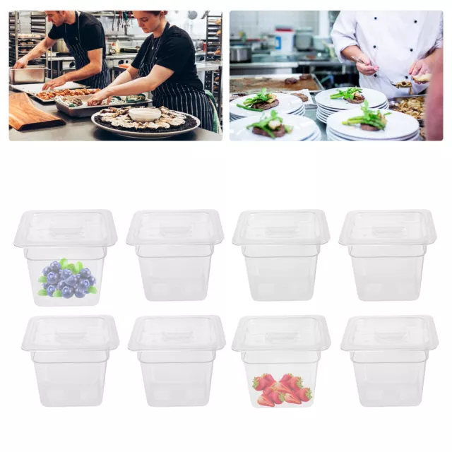 Restaurantware Met Lux 22 Quart Brine Buckets, 10 Square Marinating Containers - with Volume Markers, Built-in Handles, Clear & Blue Plastic Dough