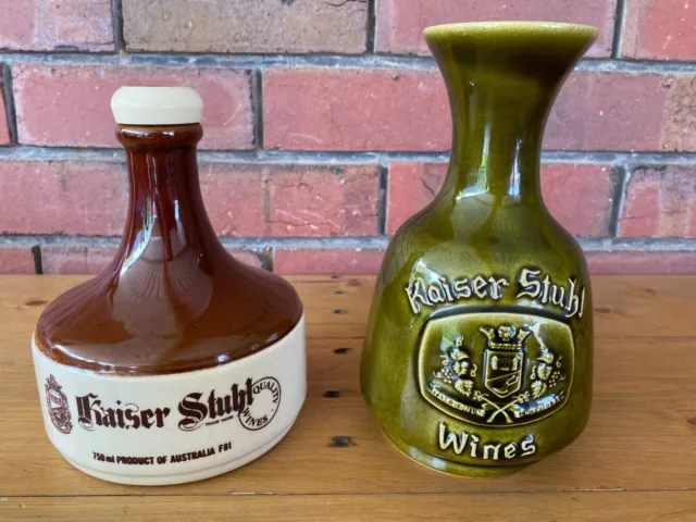 Vintage Kaiser Stuhl Ceramic Wine Bottle & Carafe, Wineries, Wine, Collectable