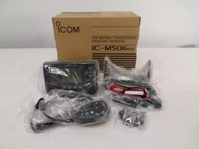 Icom IC-M506 Plus Marine VHF Radio with N2K Rear Attached Hand Mic - New In Box